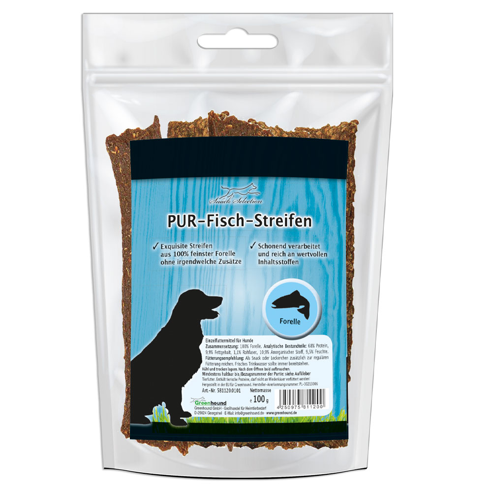 PUR-Fisch-Streifen Forelle, 12 x 100g