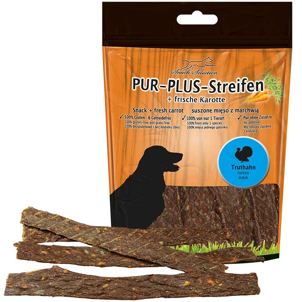 PUR-PLUS-Streifen + Karotte Truthahn, 12 x 100g
