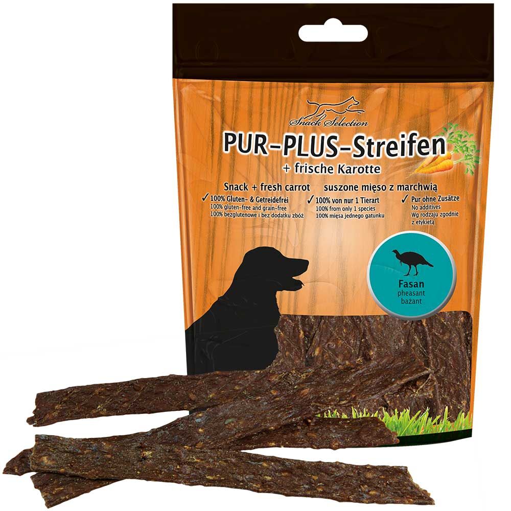 PUR-PLUS-Streifen + Karotte Fasan, 12 x 100g